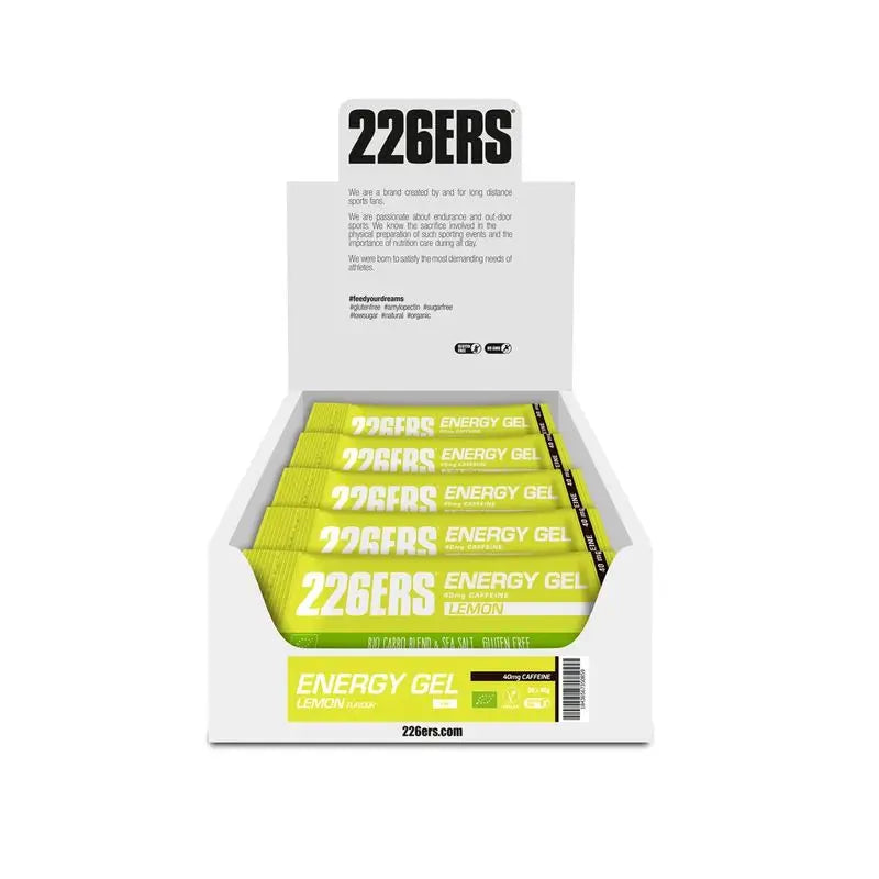 226Ers Energy Gel 40Gr Gel Energético Limón - 40Mg Cafeína, 30x40 gr