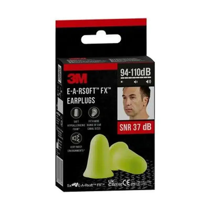 Tappi auricolari antirumore 3M™ Earsoft™ - Fx™, Snr 37 Db, 5 paia