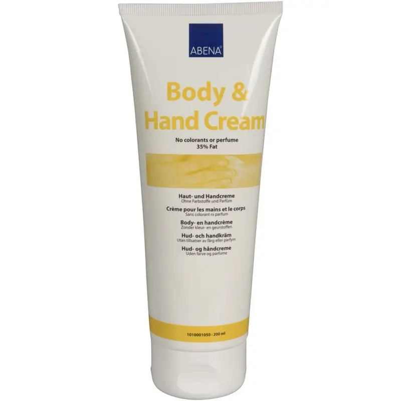 Abena Crema per il corpo e per le mani al 35% di lipidi, 200 ml