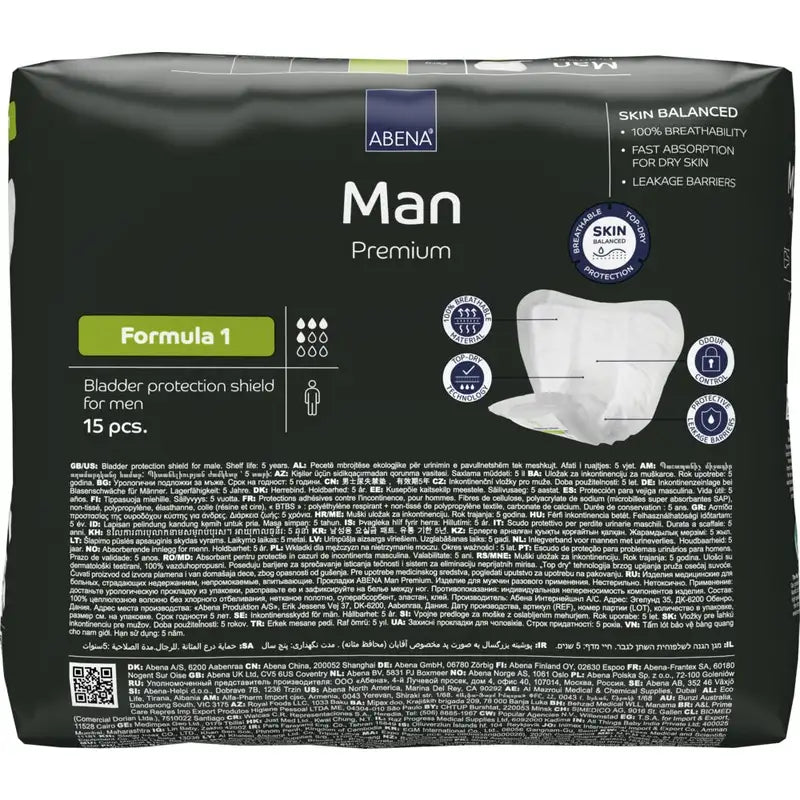Abena Man Premium Formula 1, 15 pezzi