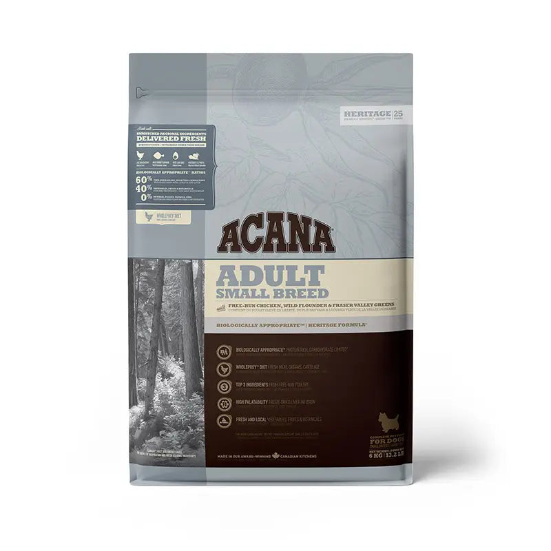 Acana Canine Adult Heritage Razas Pequeñas 6Kg pienso para perros
