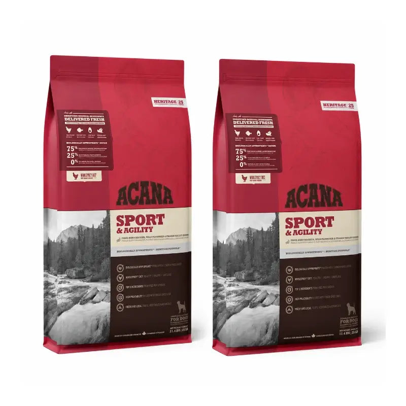 Acana Canine Adult Heritage Sport Agility 17kg cibo per cani 2-pack