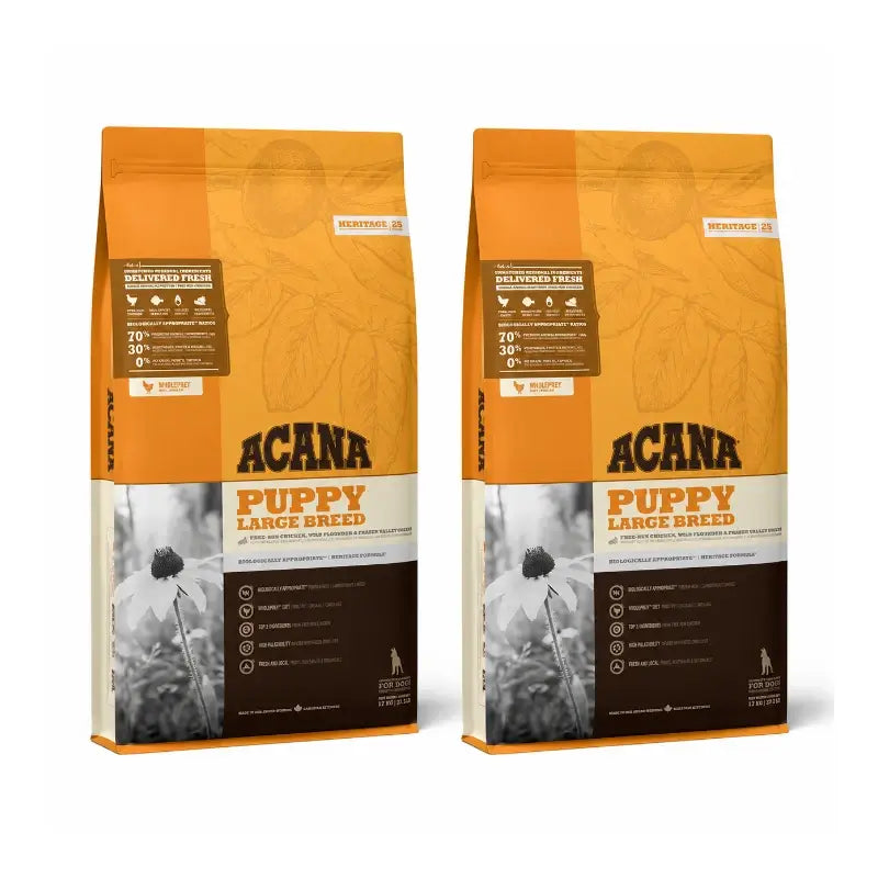 Acana Canine Puppy Heritage Large Breed 17kg cibo per cani in confezione da 2 pezzi