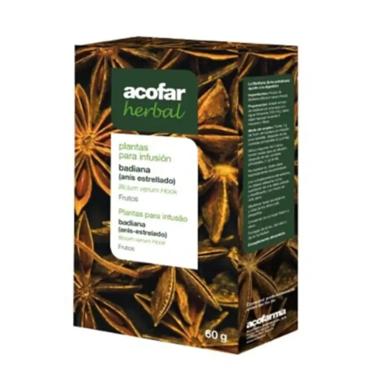 Acofar Infusión Badiana Frutos Acoherbal Caja , 60 g