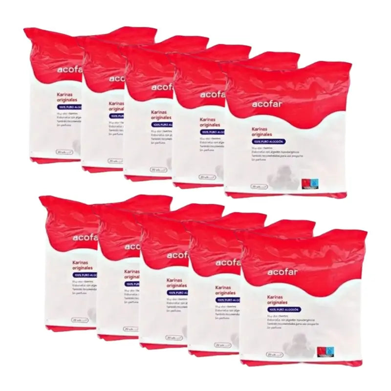 Acofar Karinas Tocological Cotton Pads, 10x20 unità