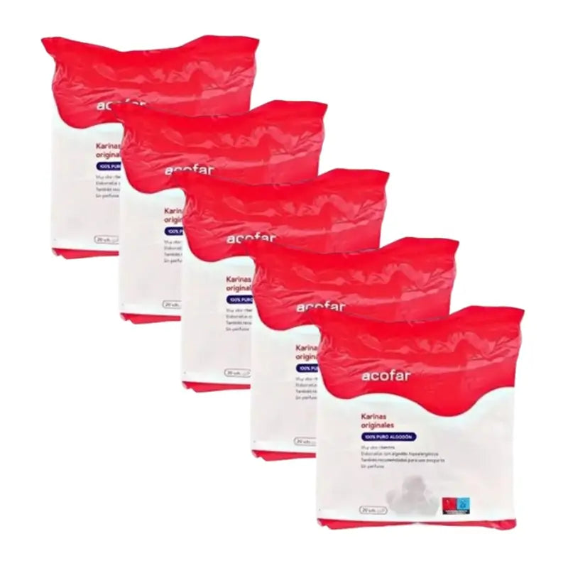 Acofar Karinas Tocological Cotton Pads, 5x20 unità