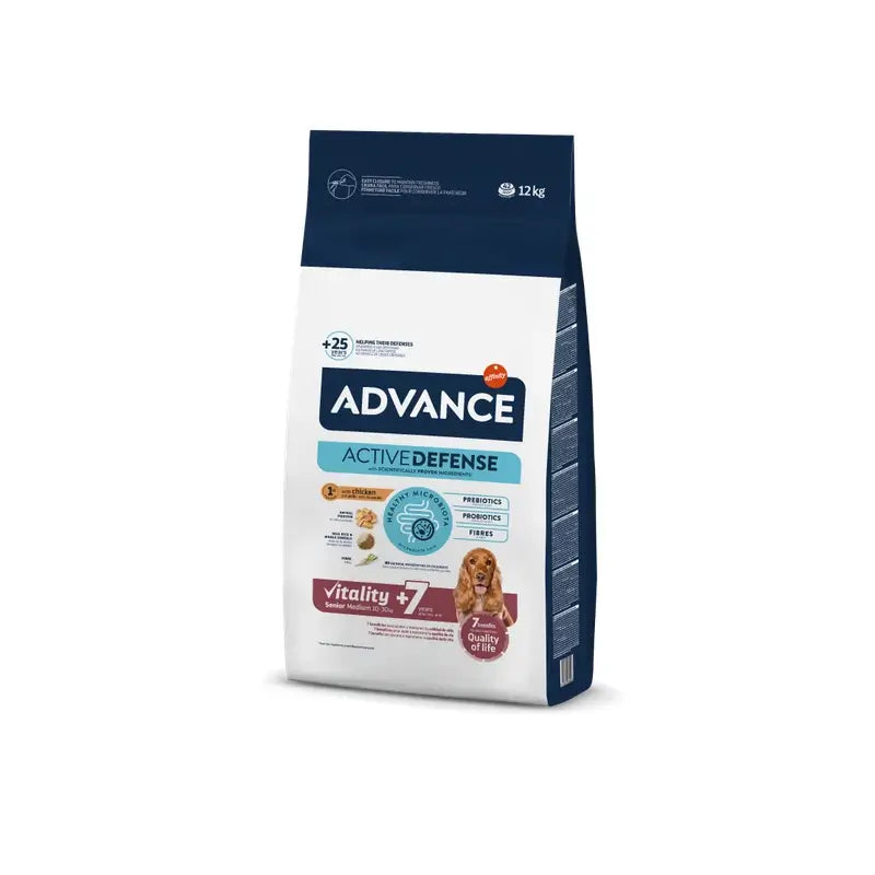 Advance Canine Senior Medium Chicken Rice 12Kg, alimento per cani