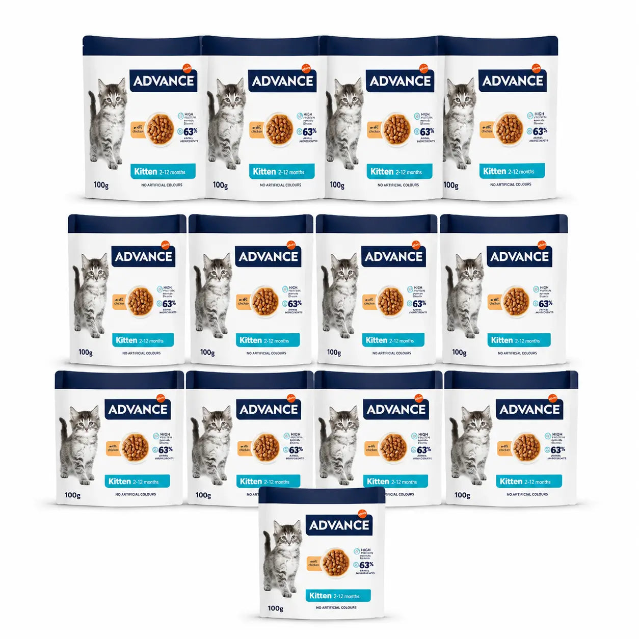 Advance Cibo umido per gatti, al pollo, porzioni singole, 13 x 340 g