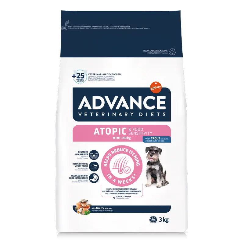 Advance Pienso Atopic per cani, Mini, Superpremium, 3 kg