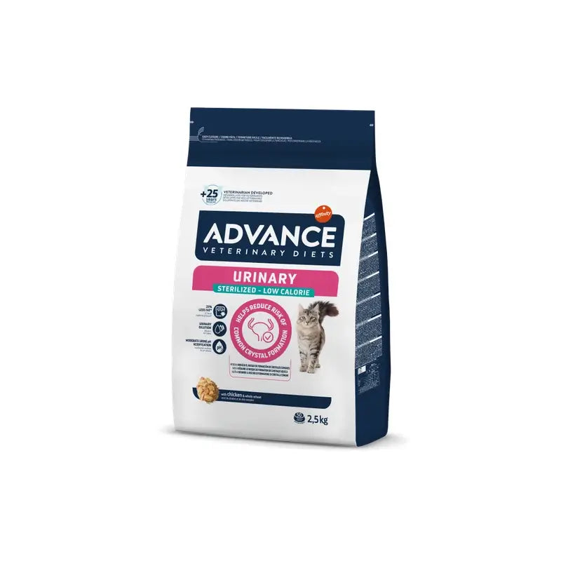 Advance Vet Feline Sterilised Urinary Low 2,5Kg, cibo per gatti