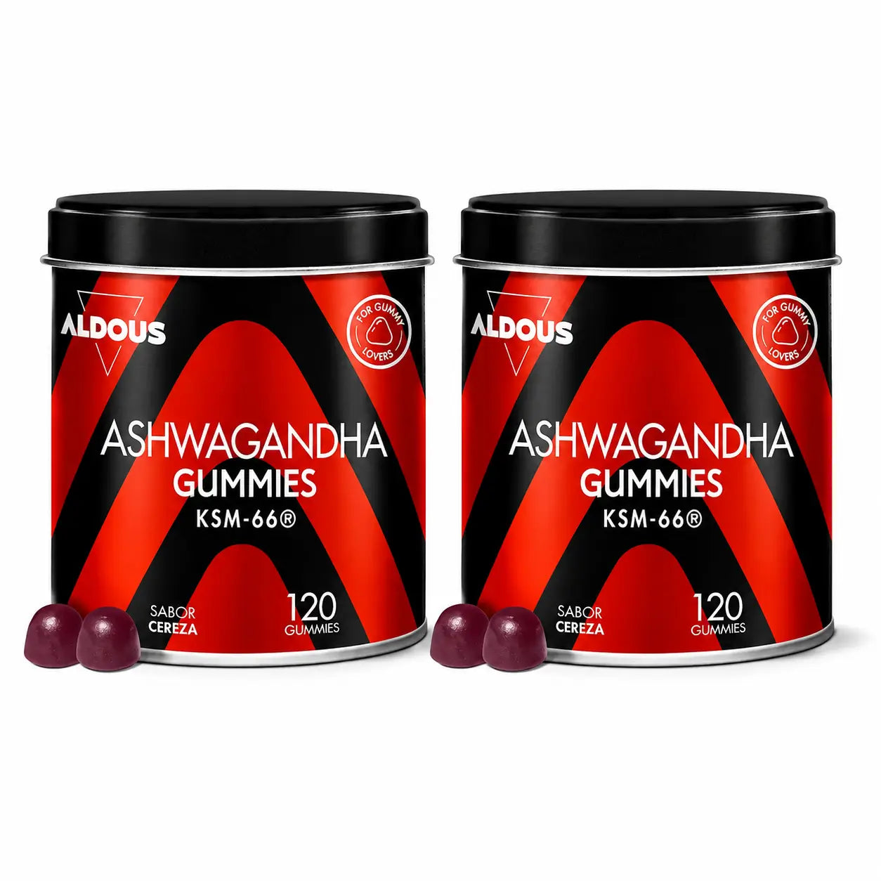 Aldous Bio Ashwagandha Ksm-66 , 120 gommine , confezione da 2