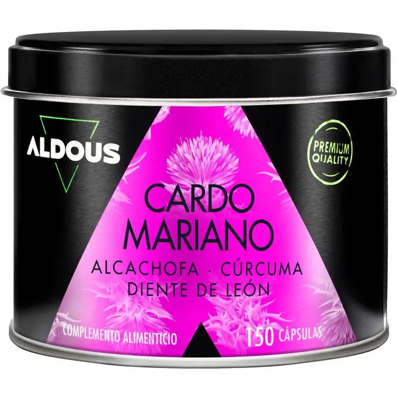 Aldous Labs Integratore alimentare di cardo mariano con carciofo, curcuma, tarassaco e desmodium , 150 capsule