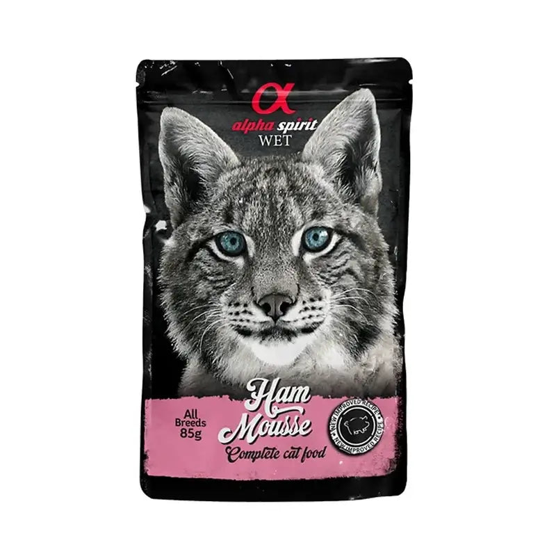 Alpha Spirit Feline Ham Mousse, 24 x 85 g