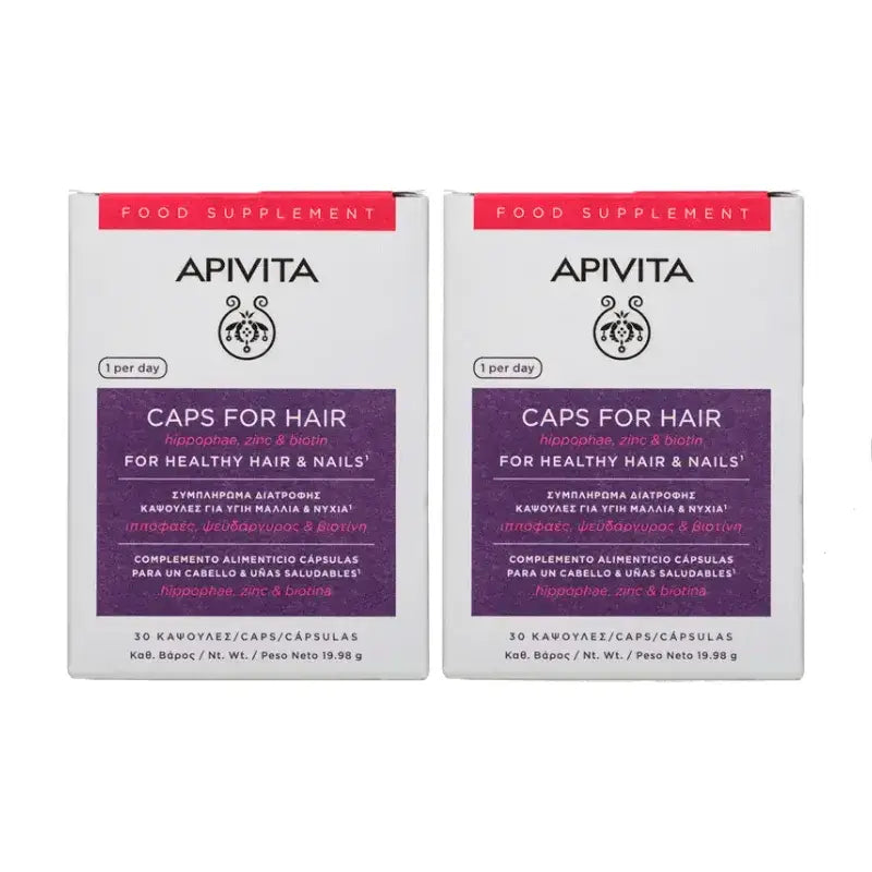 APIVITA Capsule anticaduta, confezione da 2 x 30 unità