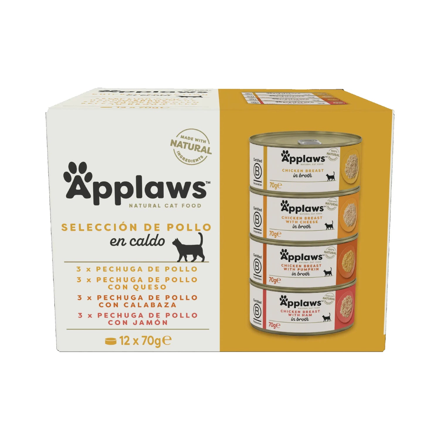 Applaws Cat Chicken Lattina Multipack 12X70Gr
