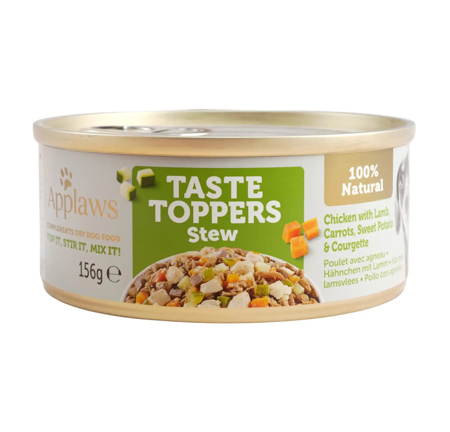 Applaws Dog Lata Topper Estofado Ternera Verduras 12X156Gr