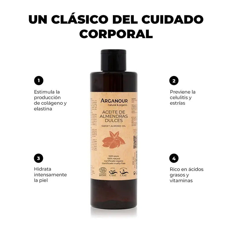 Olio vegetale di arganour Olio di mandorle dolci, 250 Ml