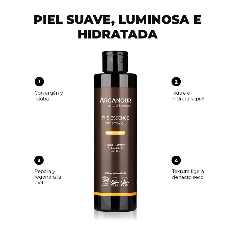 Olio corpo all'arganour L'Essenza Olio corpo alla vitamina, 200 Ml