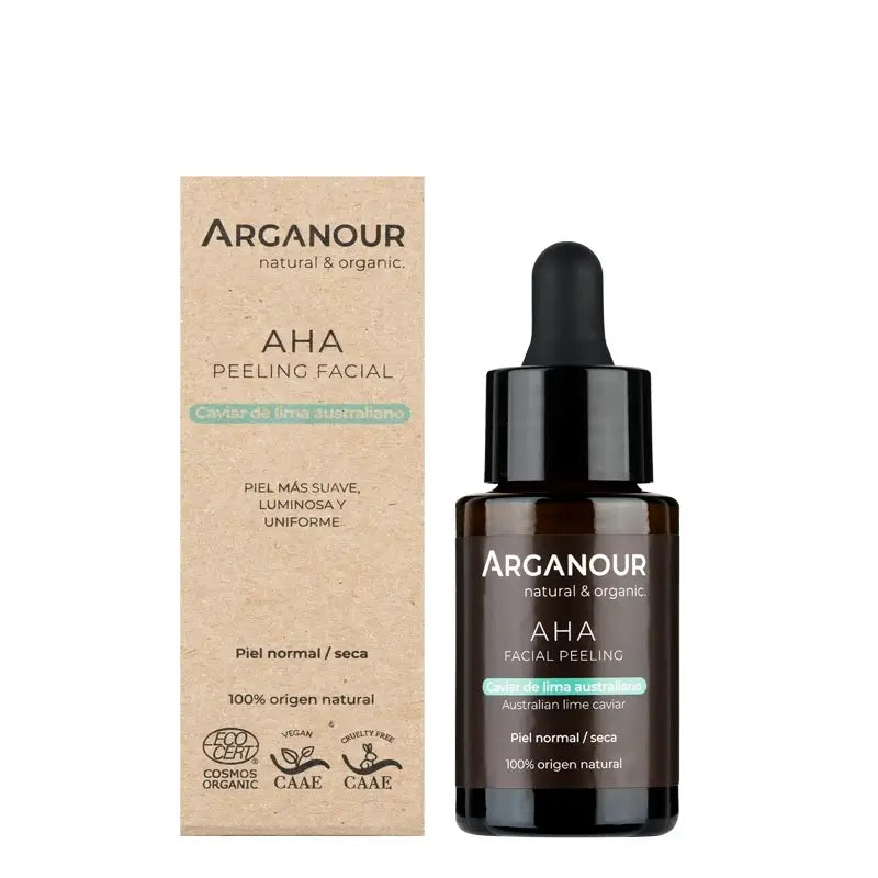 Arganour Facial Aha - Peeling del viso al caviale di lime australiano, 30 Ml