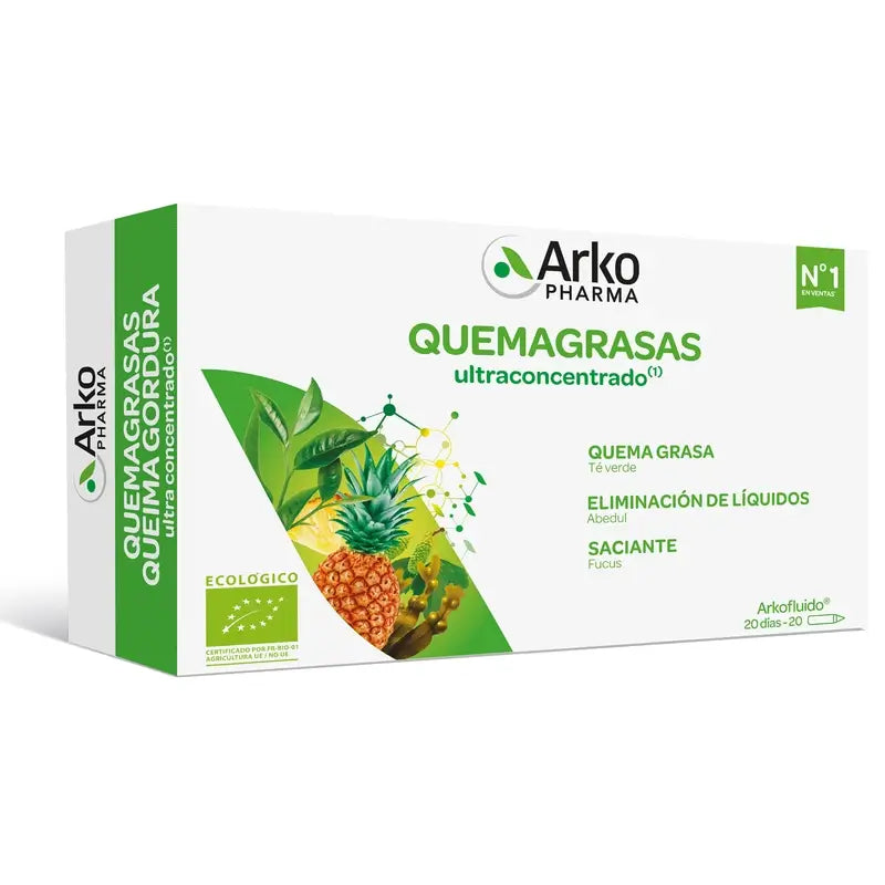 Arkopharma Arkofluido Quemagrasa Ultraconcentrato, 20 fiale
