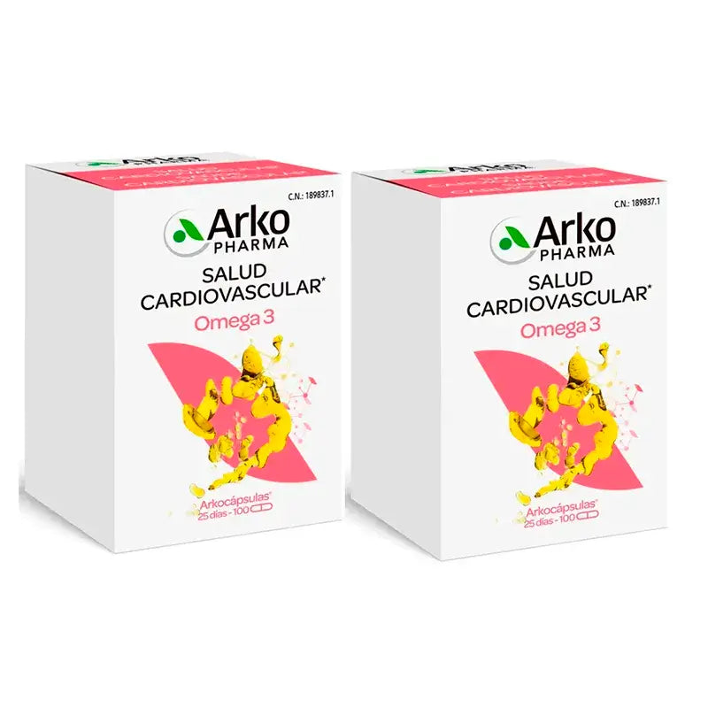 Arkopharma Arkocápsulas Omega 3, 2 x 100 capsule