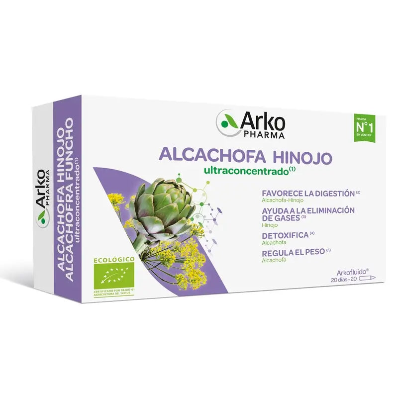 Arkopharma Arkofluido Carciofo Finocchio Ultra Concentrato, 20 fiale
