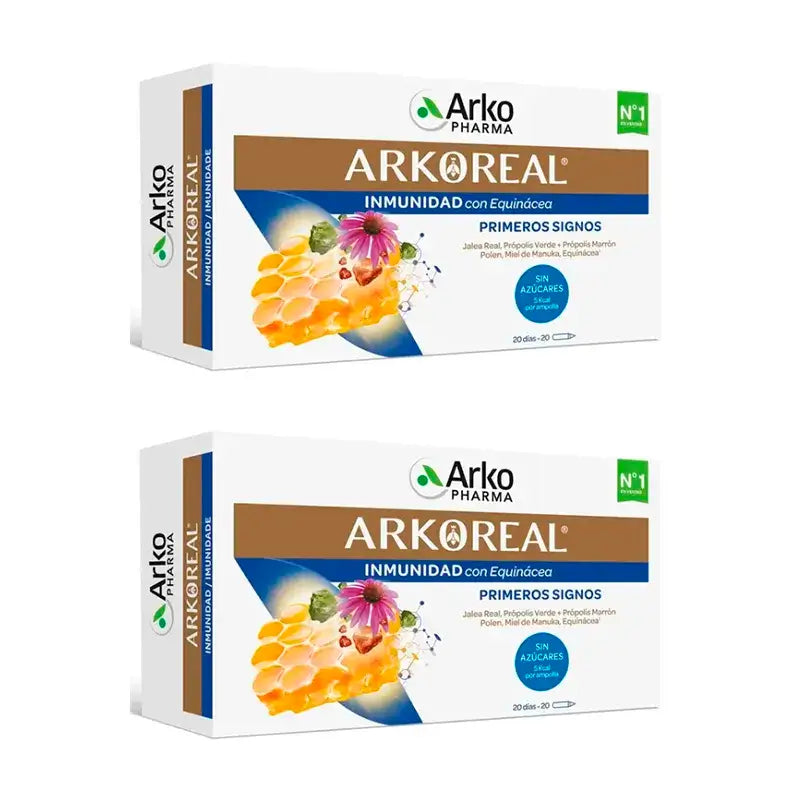 Arkopharma Arkoreal Pappa reale Immunità senza zucchero, 2X20 fiale