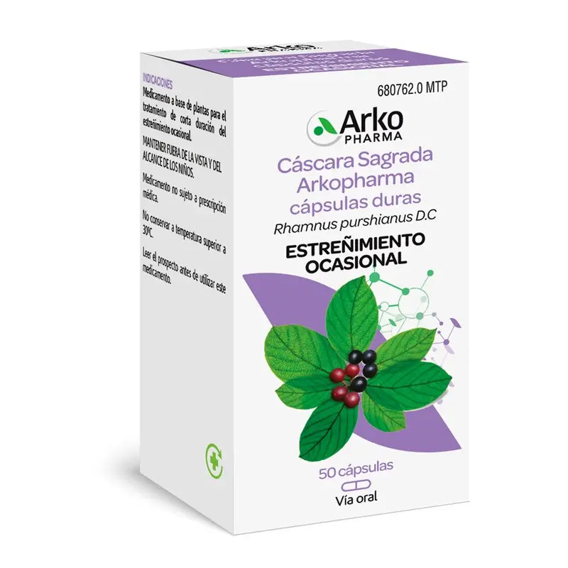 Arkopharma Arkocápsulas Cascara Sagrada, 50 capsule