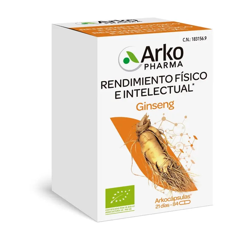 Arkopharma Arkocápsulas Ginseng Bio, 84 capsule