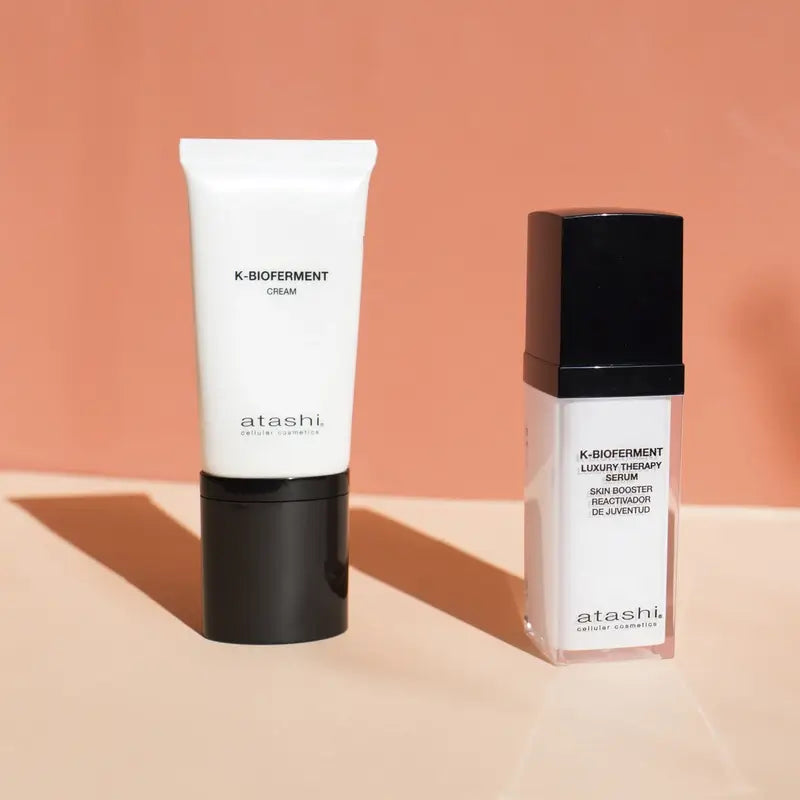 Atashi Ritual K-Bioferment Serum + Revitalising Anti-Ageing Cream + Jade Roller Gift Box