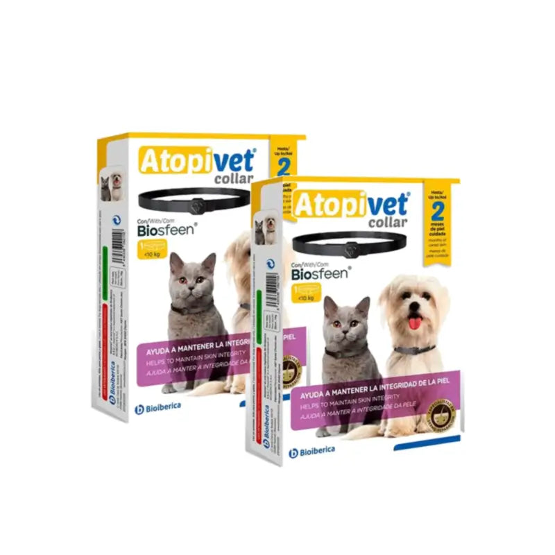 Collare Atopivet 35 cm per cani e gatti fino a 10 kg, confezione da 2