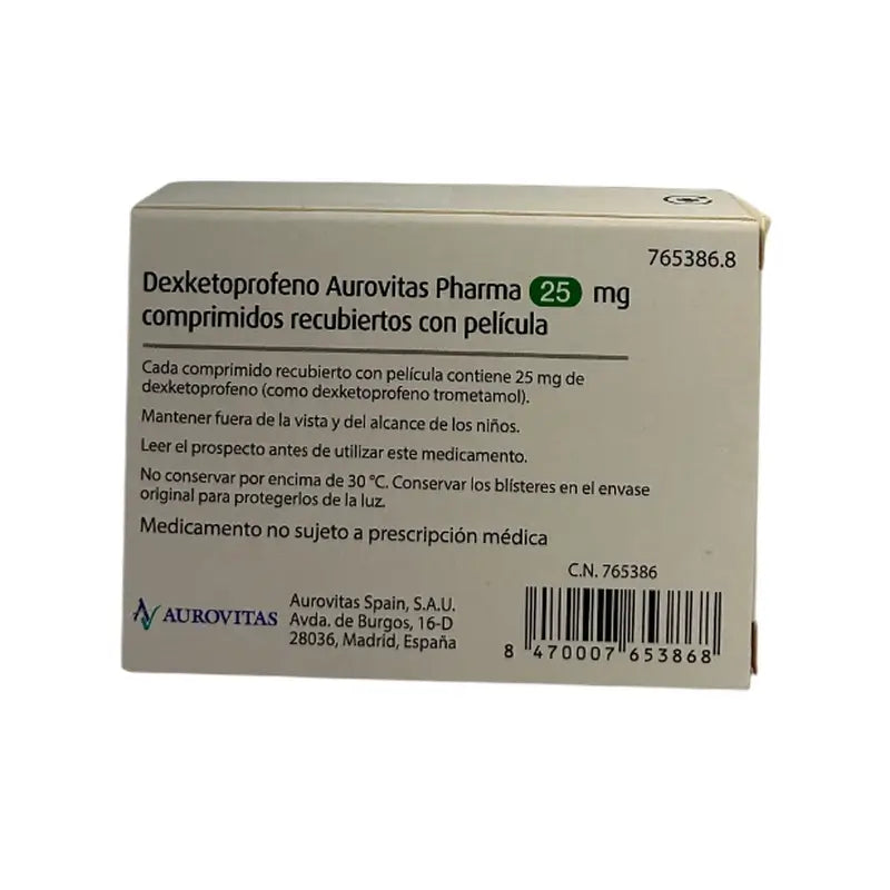 Aurovitas Dexketoprofene 25 mg, 10 compresse rivestite con film