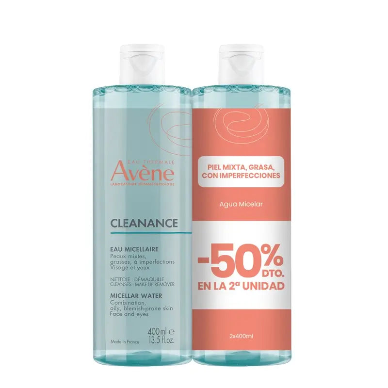 Avène Duo Cleanance Acqua Micellare Detergente, 400 ml 50% sulla 2a unità