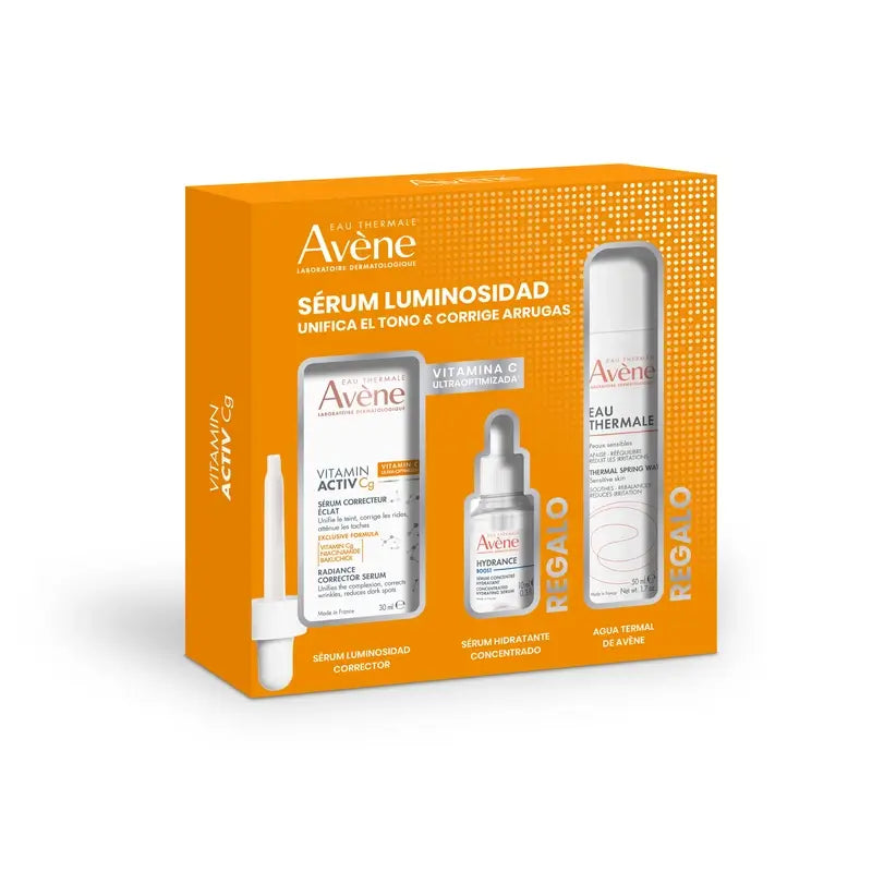 Avene Impacco Vitamina Cg Siero 30 Ml+Idratazione Siero 10 Ml+Acqua Termale 50 Ml