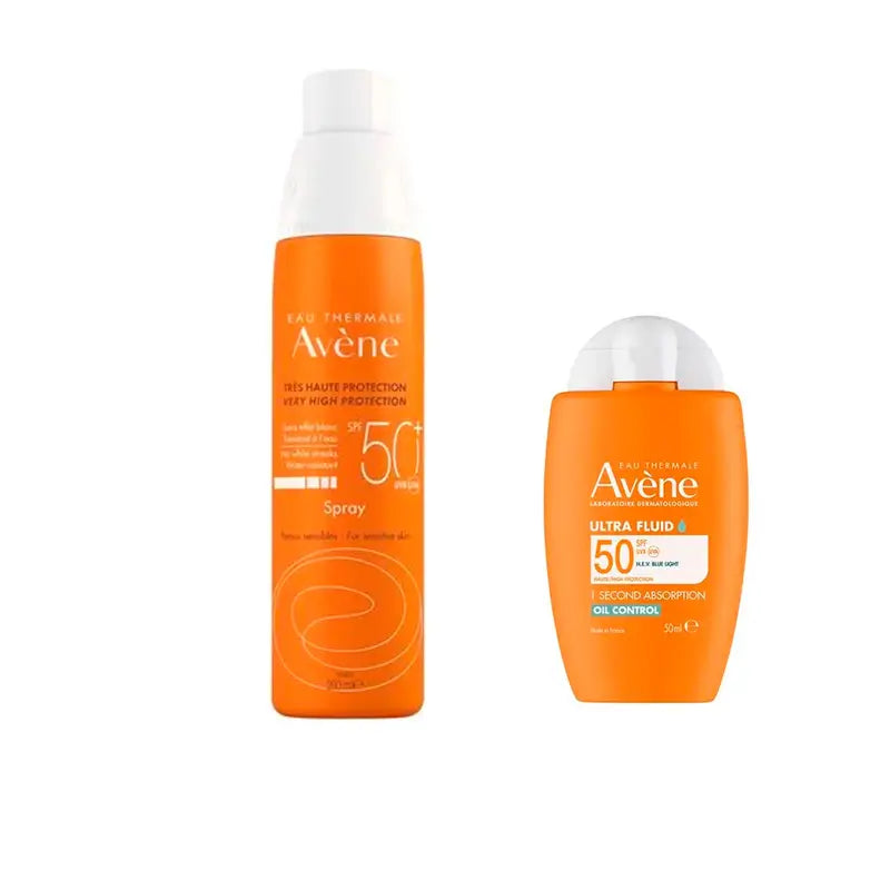 Avène Fluido Ultra Invisibile Spf50 50 Ml + Spray Spf 50+ Bambini 200 Ml