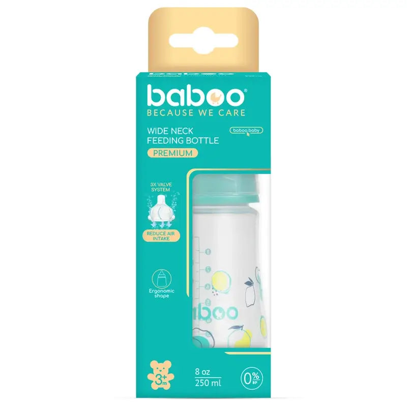 Biberon Baboo anticolica 3+ mesi Lagoon Fiesta, 250 ml