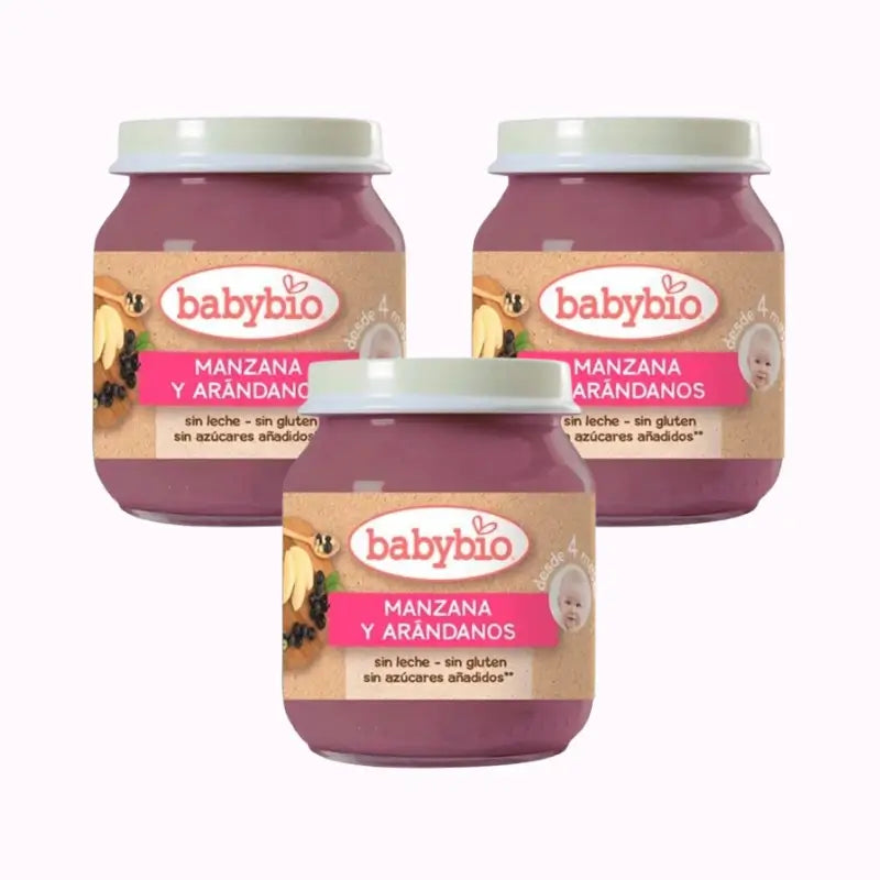 Babybio Mirtilli di Mela, Confezione da 3 mirtilli, 130g