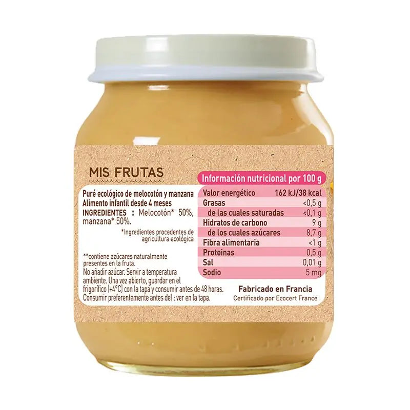 Babybio Pesca-Mela, 130 g