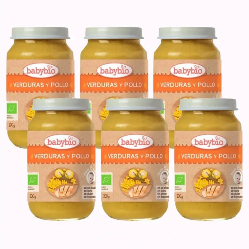 Babybio Menu Tradizione Pollo, Confezione 6 x 200 grammi