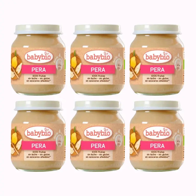 Babybio Pear, Confezione 6 x 130 grammi