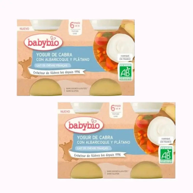 Babybio Yogurt Albicocca Banana, Confezione 2 x 2X130 g