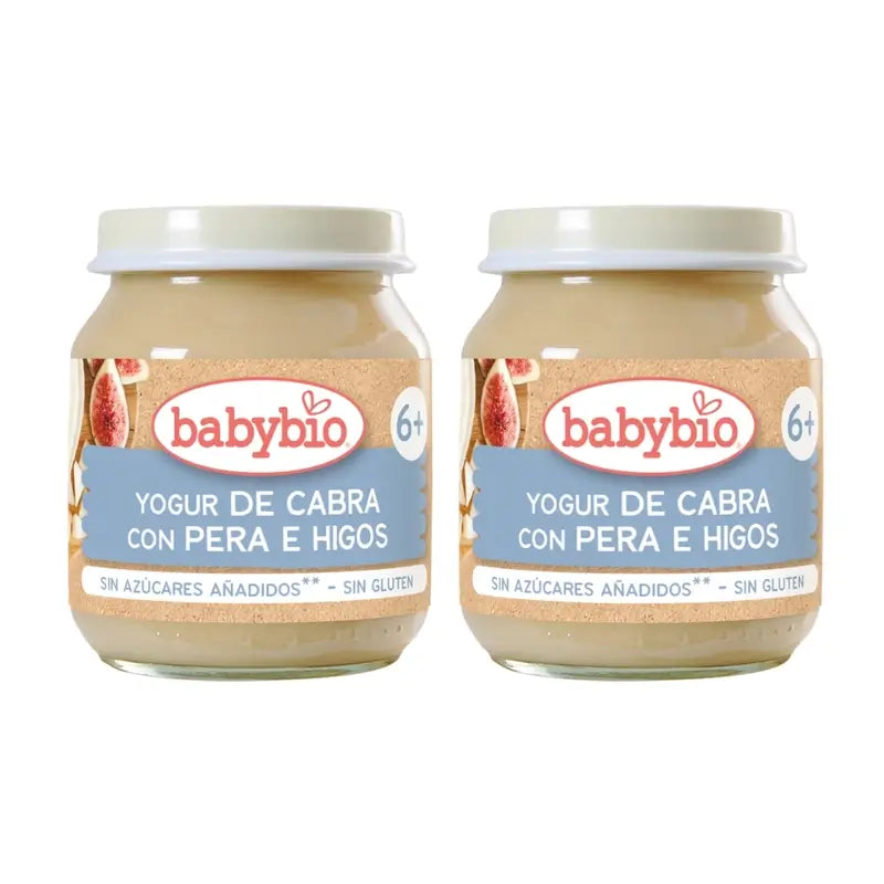 Babybio Yogurt di capra con latticello e fichi, confezione da 2 x 130 g