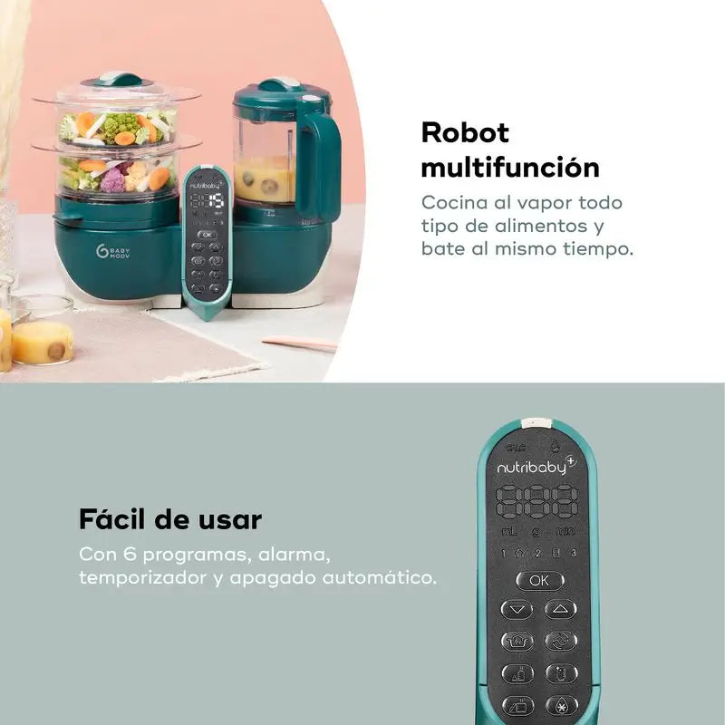 Babymoov Robot multifunzione 6 in 1 Nutribaby(+) Verde Opale