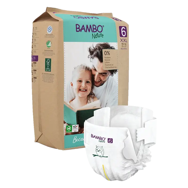 Pannolini Bambo Nature taglia 6 (+16 kg), 20 pz.