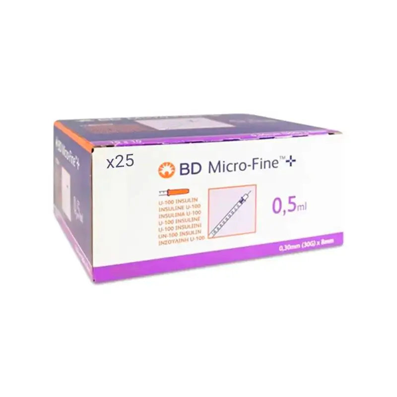 Bd Plastipak Pack Siringa per insulina Microfine 10 unità, 10 x 25 pz.