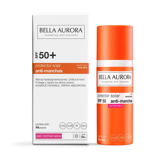 Bella Aurora Protezione solare anti-brufoli Spf50+. Pelle normale-secca, 50 ml