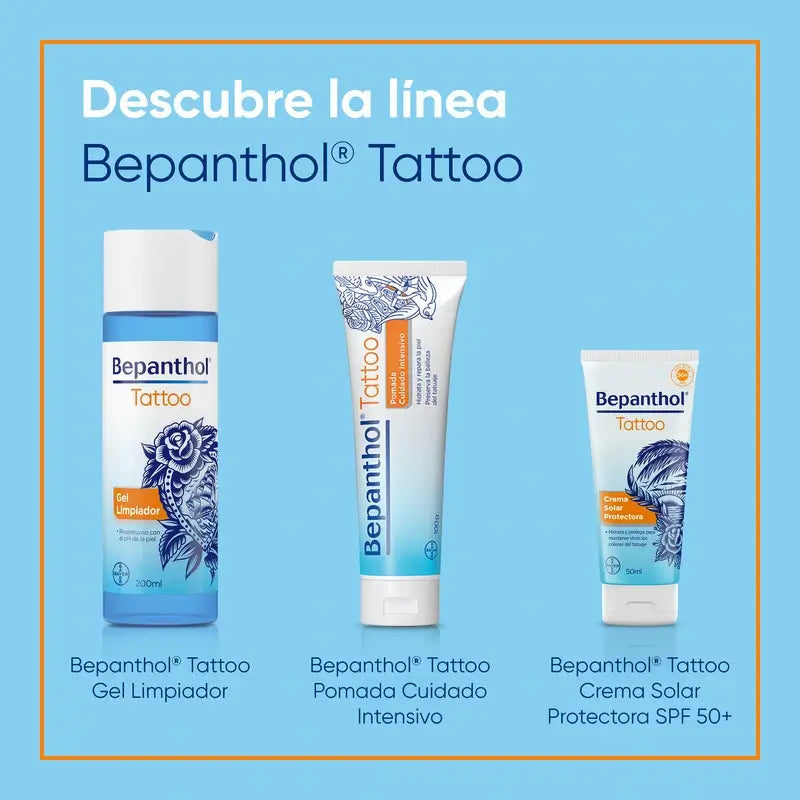 Protezione solare Bepanthol Tattoo SPF50, 50 ml