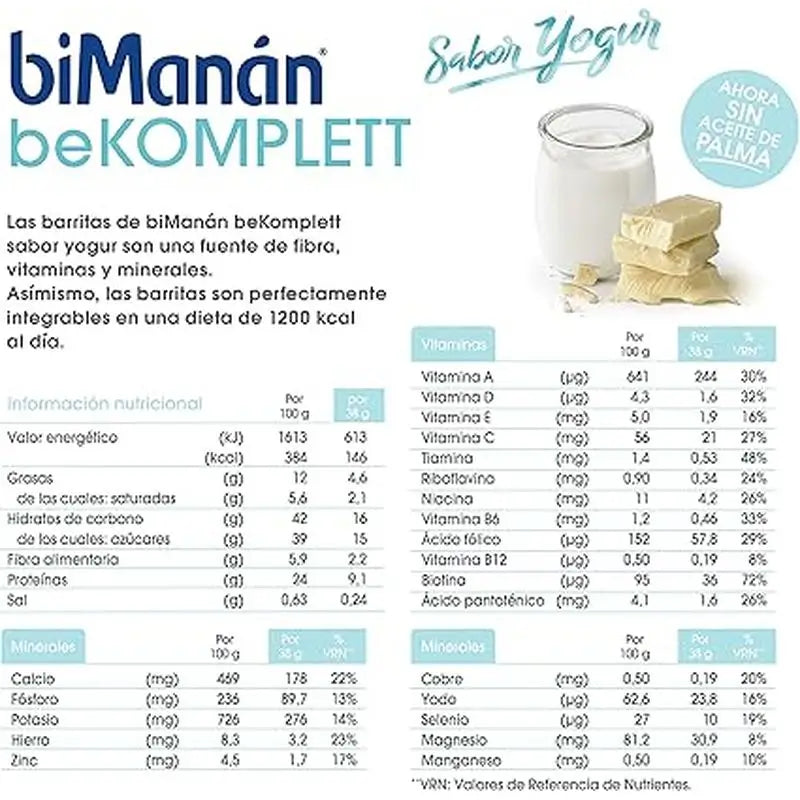 biManán Bekomplett Cioccolato al latte gusto yogurt 6 pezzi