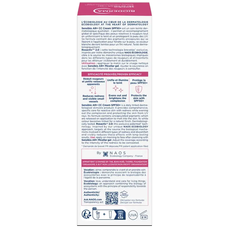 Bioderma Sensibio Ar+ Cc Crema Spf50+, 40 ml
