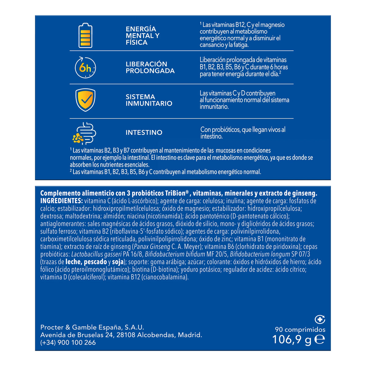 Compresse multivitaminiche Bion3 Energy con probiotici, vitamina B12, C e magnesio